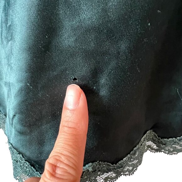 VTG Victoria’s Secret Green Silky Robe Sz. OS Set w/ Sexy Lingerie Dress Sz. XS - Picture 14 of 14